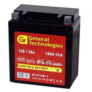 Аккумулятор General Technologies GT CT1207.1 (YTX7L-BS)
