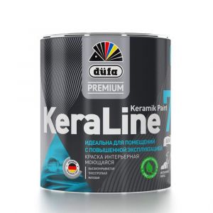 Краска в/д Dufa Premium KeraLine 7 база 3, интенсивное мытье матовая 0,9л