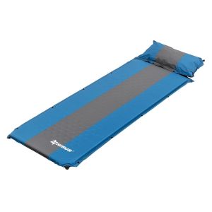 Коврик самонадув. с подушкой 30-170x65x4 голубой/серый (N-004P-BG) NISUS