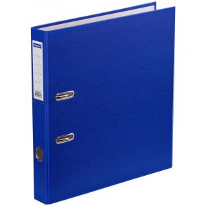 Папка-регистратор 50 мм OfficeSpace, бумвинил, с карманом на корешке, синяя