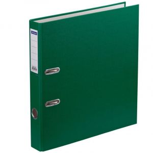 Папка-регистратор 50 мм OfficeSpace, бумвинил, с карманом на корешке, зеленая