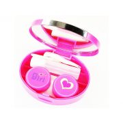 Набор дорожный для контактных линз «Сердечко» розовый