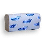 Полотенца бумажные PAPER TORG PROFESSIONAL в пачках V-укладки 1-слойные белые 250л (РТ-1-250 V) (20упак/кор)