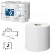 Бумага туалетная TORK SMARTONE ADVANCED T9 в мини-рулонах с центральной вытяжкой 2-слойная белая 112м (12рул/кор) (472193)