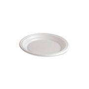 Тарелка пластиковая круглая d=170мм белая 100шт (100шт/упак) (2000шт/кор)АС