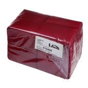 Салфетки бумажные 24х24см 1-слойные 400л бордовые LIME (410400) (12пач/упак)
