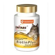UNITABS Biotin Plus Q10 Витамины для кошек с биотином 120таб