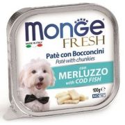 MONGE Fresh Консервы для собак с треской, ламистер 100гр
