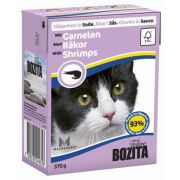 BOZITA Консервы для кошек Кусочки в соусе с креветкой, тетрапак 370гр