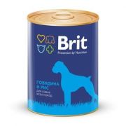 BRIT Консервы для собак с говядиной и рисом, ж/б 850гр