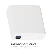 Оптическая розетка NIKOMAX (кросс) NMF-WO01SCUS2-CS-WT, укомплектованная на 1 порт SC/UPC, SM 9/125 OS2, пластиковая, белая, в комплекте: адаптер, монтажный шнур 1м, гильзы