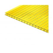 Поликарбонат сотовый 10мм*2,1м*6м желтый