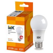 Лампа светодиодная ECO A60 15Вт грушевидная 230В 3000К E27 IEK LLE-A60-15-230-30-E27
