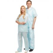 Костюм хирургический(рубашка и брюки) р-р 56-58 голубой
