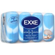 EXXE Туалетное крем-мыло 1+1 Морской жемчуг 4шт*90г (СИНЕЕ)