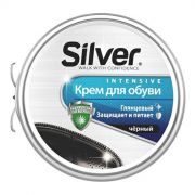 SILVER Premium Крем-блеск  д/об.пластиковая/железная банка Классик 50мл черный CL 1002-01