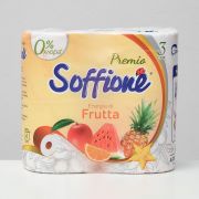 Туалетная бумага Soffione Premio Energia di Frutta трехслойная, 4 рулона /10900286