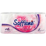 Туалетная бумага Soffione Imperial Fiore Ideale четырехслойная,белая,4 рулона /10900345