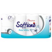 Туалетная бумага Soffione Pure White двухслойная, белая, 8 рулонов /10900003