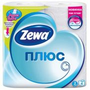 Туалетная бумага ZEWA  Плюс  2-х слойная Белая (4шт)