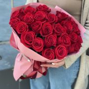 Букет Мерси с красными розами