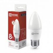 Лампа светодиодная LED-Свеча-VC 8Вт свеча 4000К нейтр. бел. E27 720лм 230В IN HOME 4690612020457