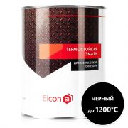 Эмаль термостойкая Elcon черная 1200 градусов (0,8кг)