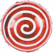 Шар-круг Спираль, красная