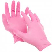 Перчатки нитриловые розовые XS №50
