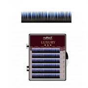 Цветные ресницы Luxury,  Ø 0,1 мм, mix C (№10,12,14) черно-синий 6 линий