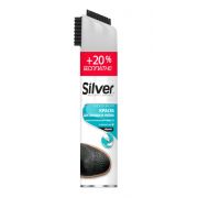 SILVER Premium Спрей-краска восстан. д/нубука ПРОМО 250мл черн.3в1с кауч.щет+20% SB1002-01