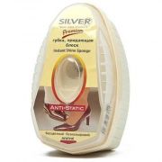 SILVER Premium Губка-блеск с дозатором силикона антистатик 6мл.натуральная