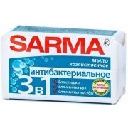 Мыло хозяйственное Сарма Антибактериальное 3в1 140г