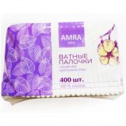 Ватные палочки «AMRA»,  400шт/пакет