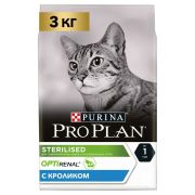 Pro Plan для стерилизованных кошек и кастрированных котов, кролик