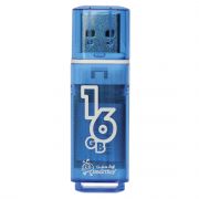 Память USB2.0 Flash 16 GB, SMARTBUY Glossy, синий, SB16GBGS-B