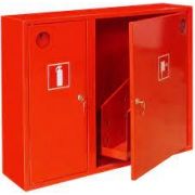 ШП-К-О-Н-«315 НЗКУ» шкаф навесной, закрытый, красный под 1 пожарный рукав и 1 огнетушитель