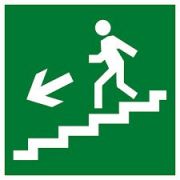 Е14 Направление к эвакуационному выходу по лестнице вниз