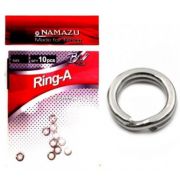 Кольцо заводное Namazu RING-A, цв. Cr, р. 7 ( d=5,6 mm), test-8 кг (уп.10 шт)/2000/3000/1000/
