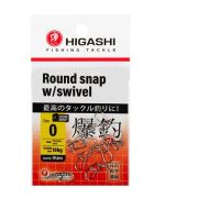 Карабин HIGASHI Round snap w/swivel с вертлюгом #0 (10шт)