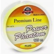 Леска Power Phantom Premium Line FLUO YELLOW 120m 0,14mm