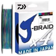 Леска J-BRAID X4E Multi Color плетеная 0.25MM-300M