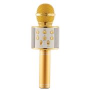 Микрофон-караоке V-8 Bluetooth с динамиком золото