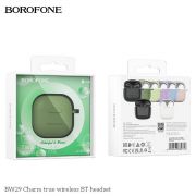 BT TWS Гарнитура BOROFONE BW-29 White + Green Case