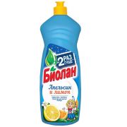 Средство д/мытья  посуды  Биолан,  Апельсин и Лимон 900г (20)