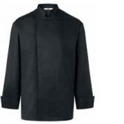 Куртка поварская на кнопках, черная, ткань 65% PES, 35% CO, длинный рукав, размер 3XL, шт