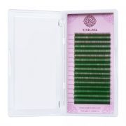 Цветные ресницы Enigma микс D 0,10 (8-13) 16 лин. зеленый