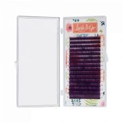Цветные ресницы Lash&Go микс D 0,10 (7-14) 16 линий фиолетовый