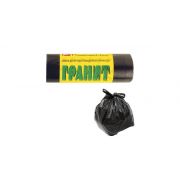 Мешок для мусора 30л(20шт) с ручкам пакет 10мкм Гранит/0404/