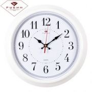 3024-123W Часы круг d=30см, корпус белый «Классика» «Рубин»пласт, стекл, метал 30х30х5 см(10)